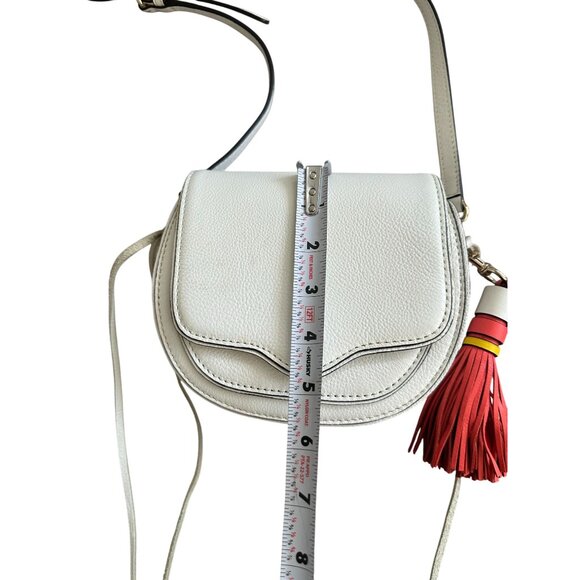 REBECCA MINKOFF White Leather Crossbody Tassle Bag - Picture 9 of 9